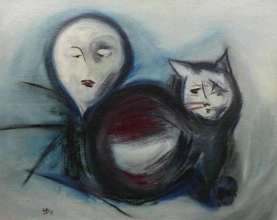 Chat et masque Chat et masque