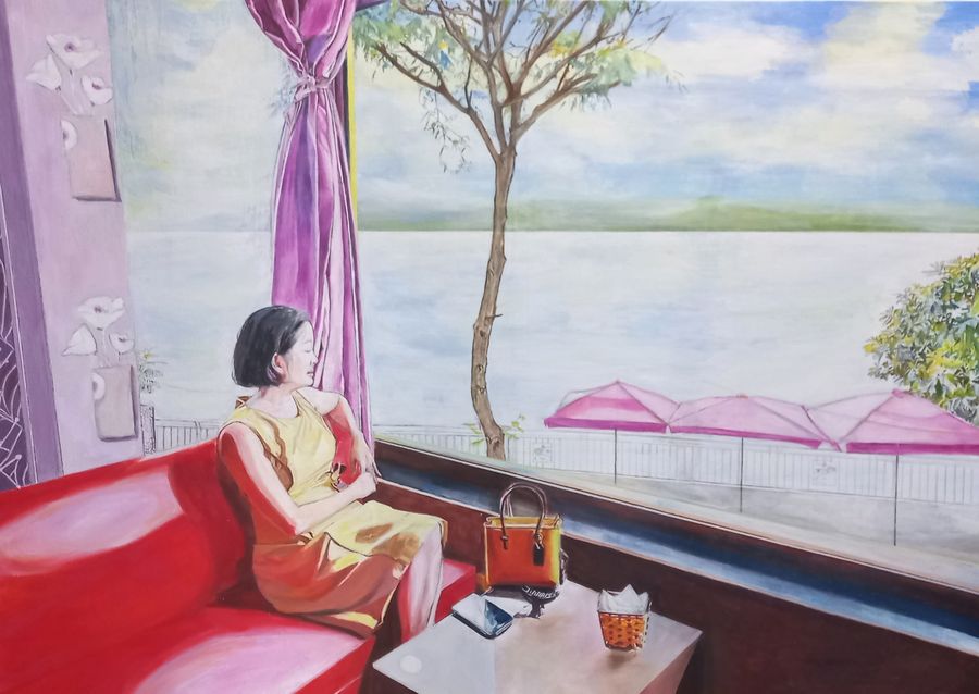 Lune d’automne Peinture à L’huile 60 x 60 cm COMMO Minh-Tâm (2) Lune d'automne Peinture à L'huile 60 x 60 cm COMMO Minh-Tâm (2)