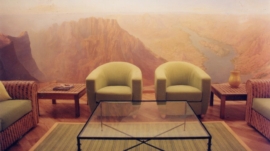 détail canyon dimension totale de la peinture 2,3 m x9,20 m