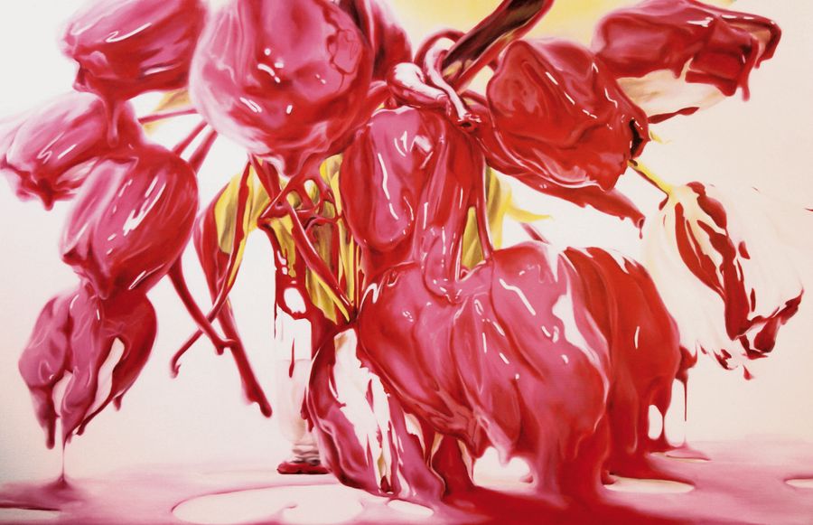 TULIPAE ROSAE acrylique sur toile, 180x280cm TULIPAE ROSAE acrylique sur toile, 180x280cm