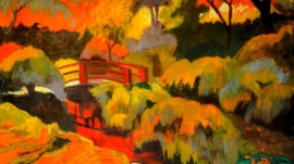 Le pont japonais Butchart Gardens 36''x 48'' (92cmx122cm)