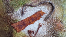 Syjo'Art_Brocéliande_40x40x5cm_MixedMedia_2024
