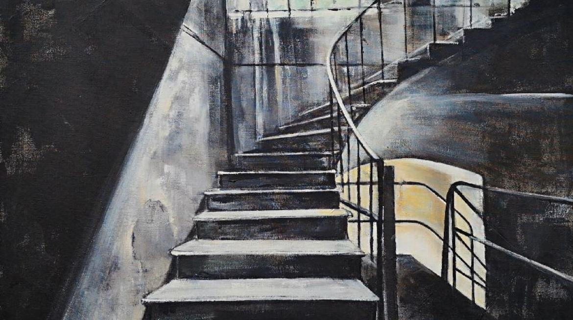 le SAS de l escalier dim 92x73