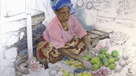 En reserve expo Mucem ete 2026-Marche mahorais-sous-verre-Crayon et acrylique sur papier-65x50cm-2006_web