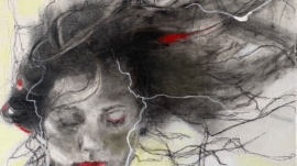 Fusain_(30.48x30,48)_(12x12)_2025_Lâcher-prise_mixtes sur toile de bois_VENDU