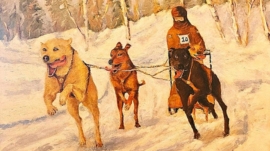 Série Harmonie en mouvement-Christine Gagnon-La course-61 cm x 91cm-huile-encadré-300ppi