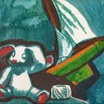Acrylique-32x24cm-Doudou-et-son-bateau-2003